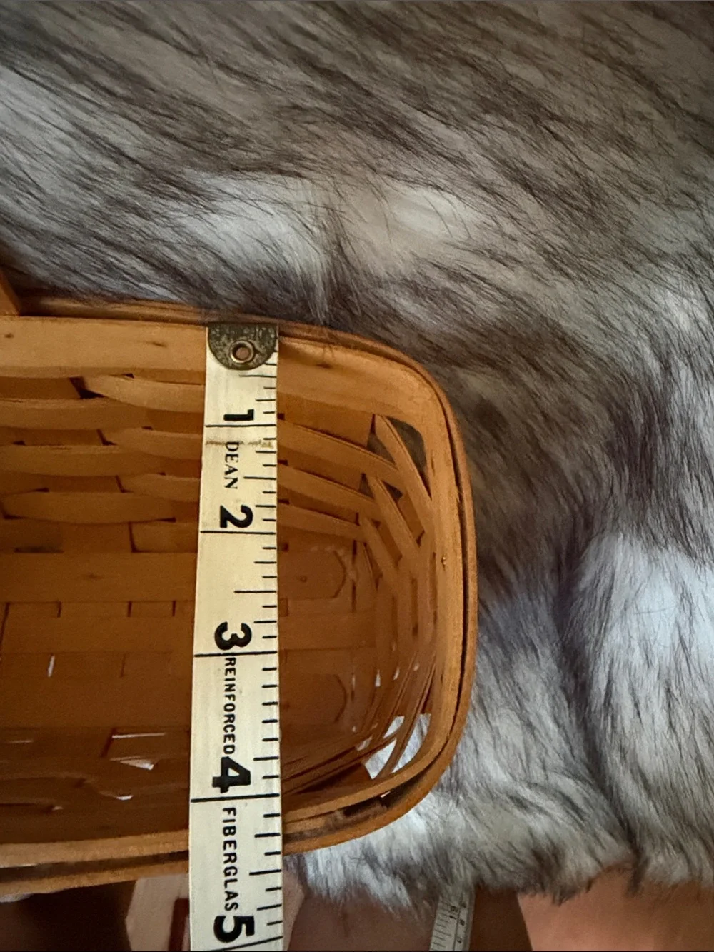 Longaberger Orange Handwoven Picnic Basket with Single Top Handle